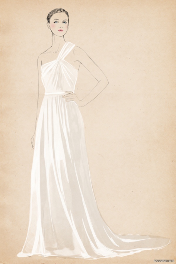 sandra的白色婚纱女孩[14p 美术插画