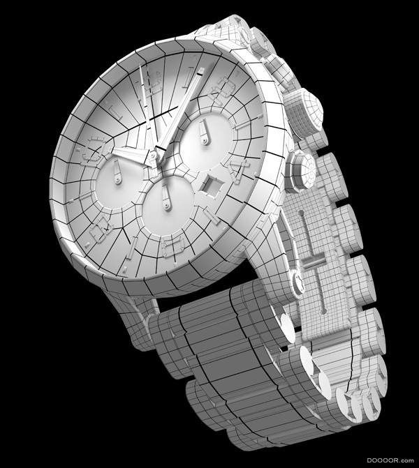 4块精致3d钢表建模与渲染