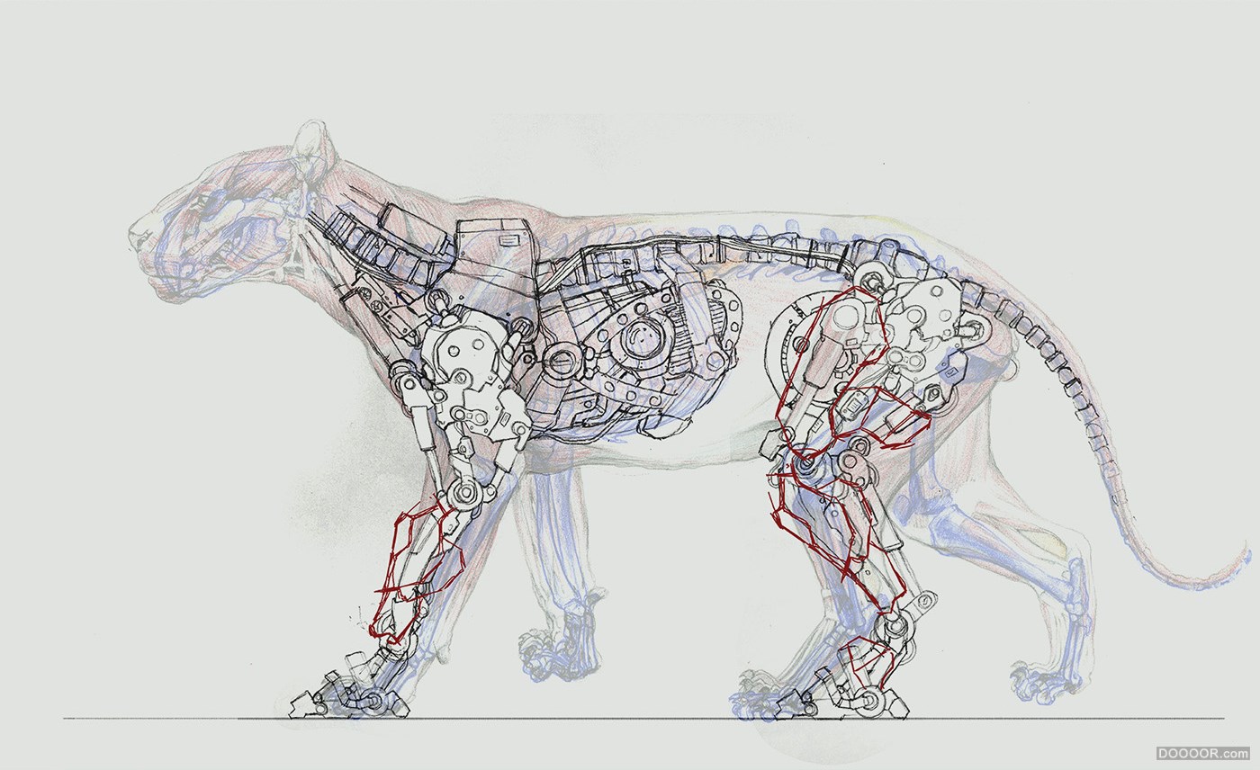 时尚优雅SUTENT机械狮子设定过程剖析 [12P] - 美术插画