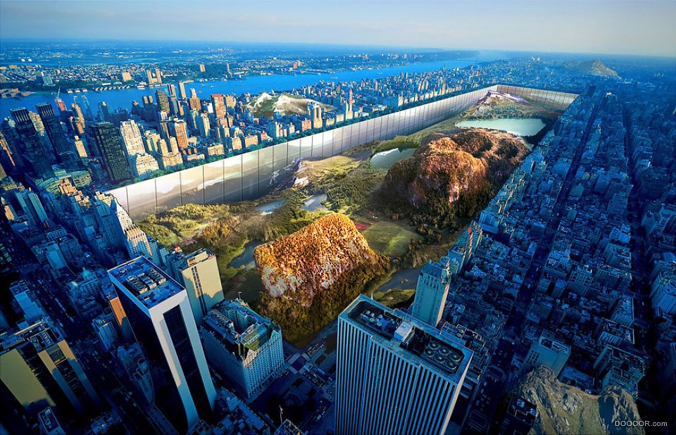 无线错觉-他们想在纽约中央公园挖1000英尺的墙内景观-Designers Yitan Sun &amp; Jianshi .jpg