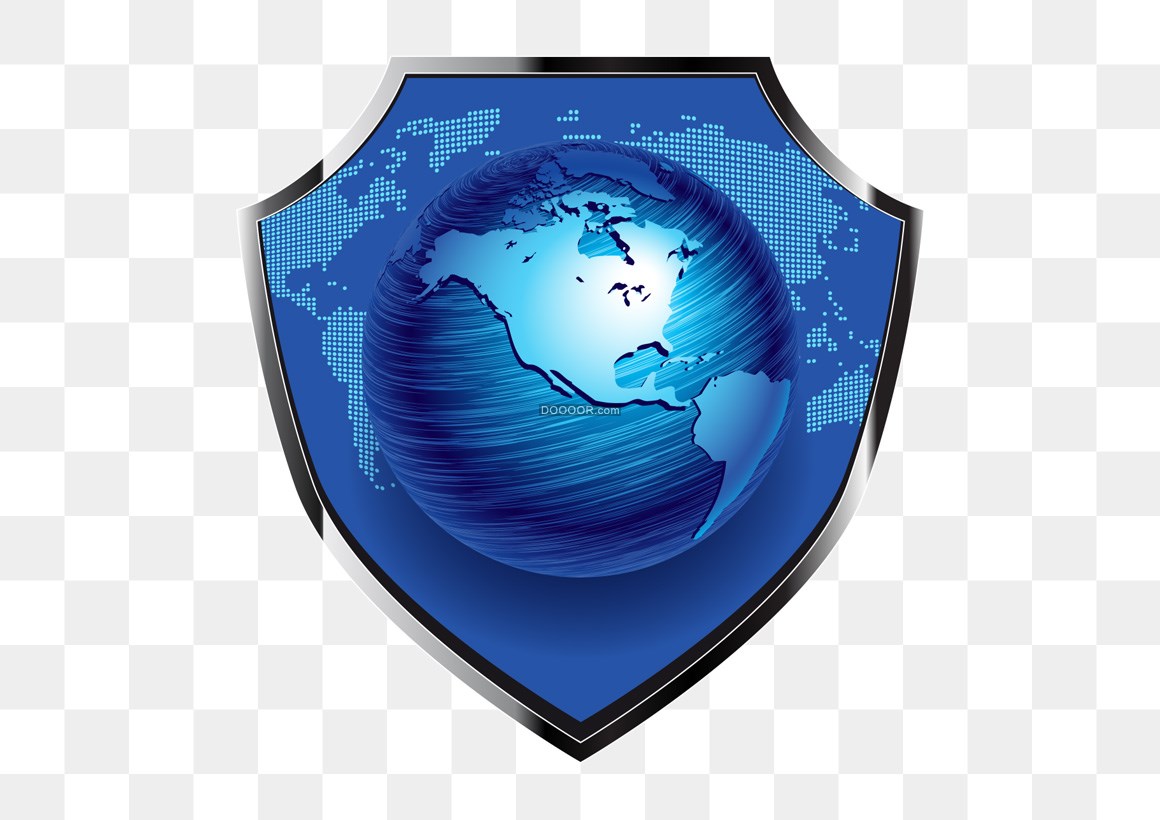 创意设计蓝色的保卫装置logo透明png素材