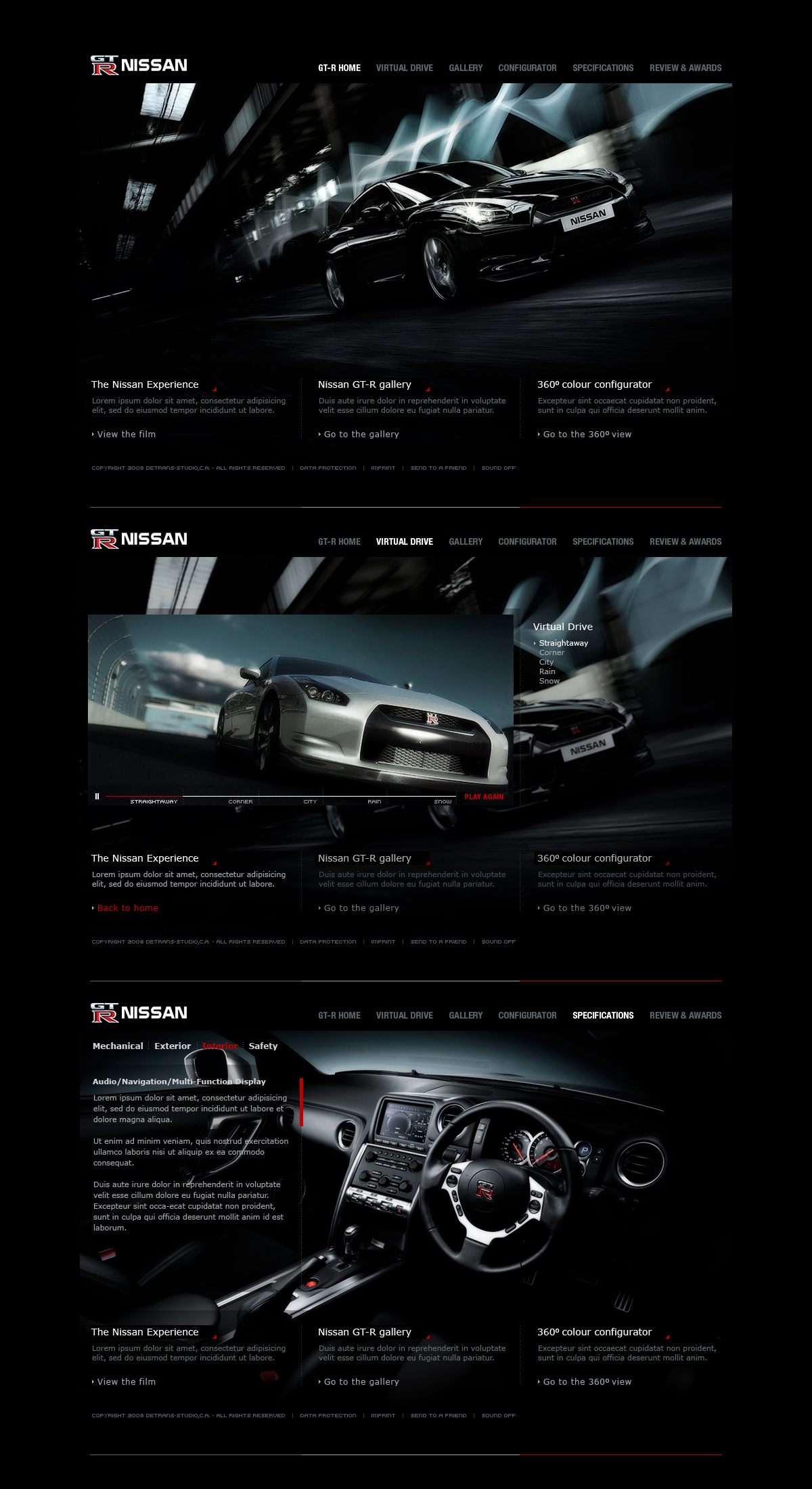 Nissan GT-R Microsite