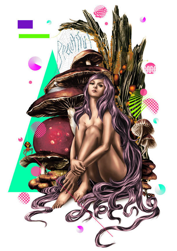 色彩魅惑—日本Kittozutto工作室美女插画设计欣赏 