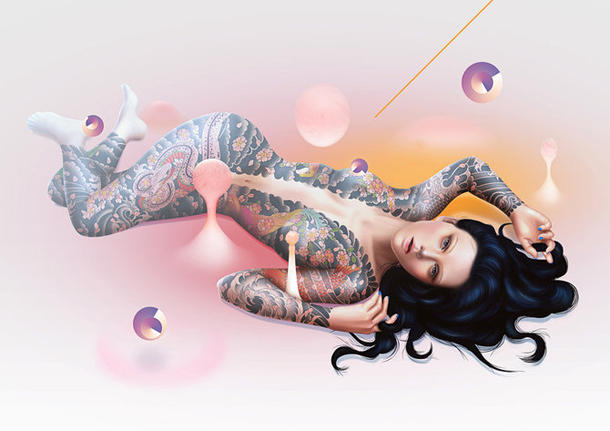 色彩魅惑—日本Kittozutto工作室美女插画设计欣赏 