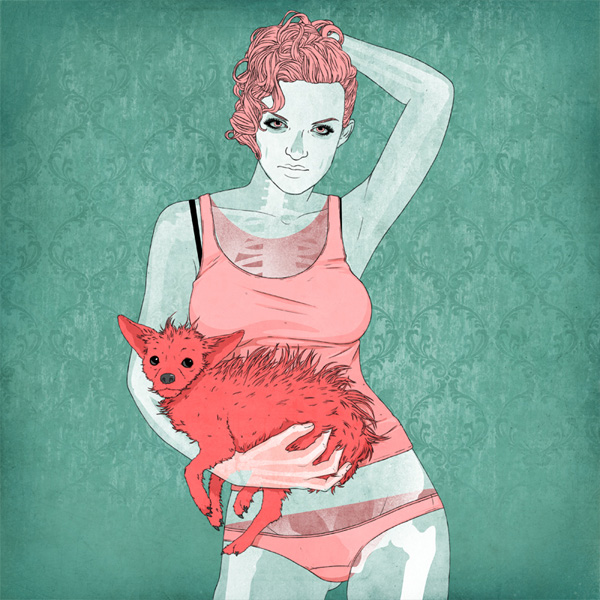 美国插画师stuntkid美女线条插画欣赏