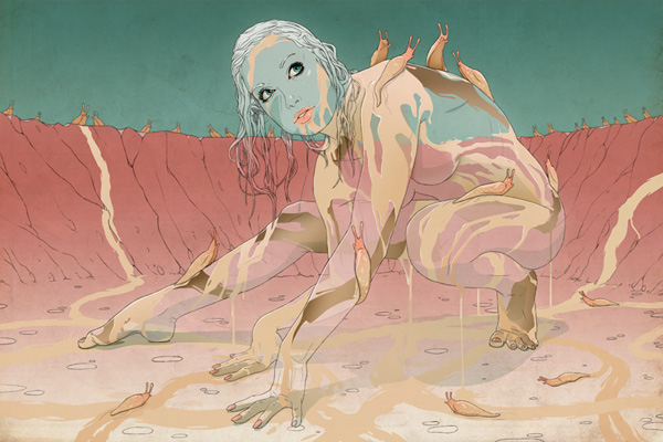 美国插画师stuntkid美女线条插画欣赏