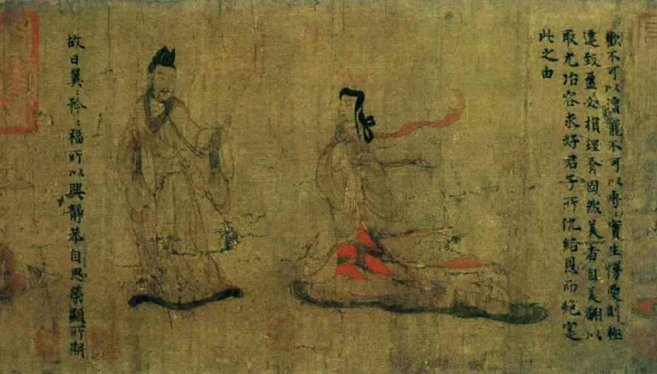 Part of the scroll for Admonitions of the Instructress to the Palace Ladies, probably a Tang Dynasty ...