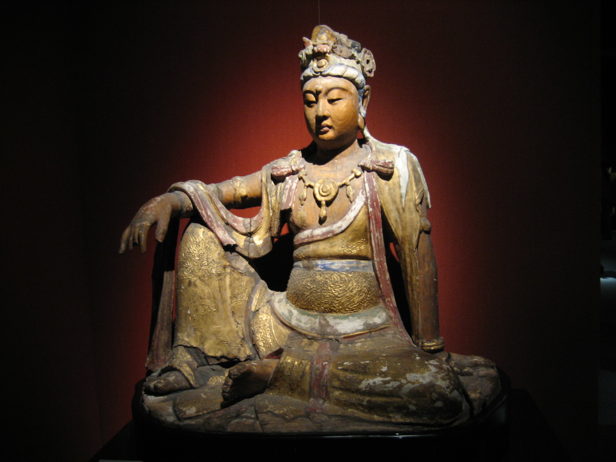A wooden Bodhisattva from the Song Dynasty (960–1279 AD) 