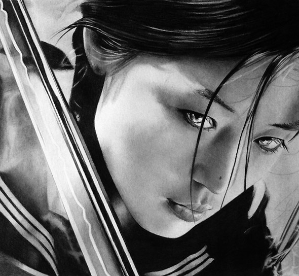 NB series abroad realistic portrait pencil appreciate the play is dripping lonely 55P 