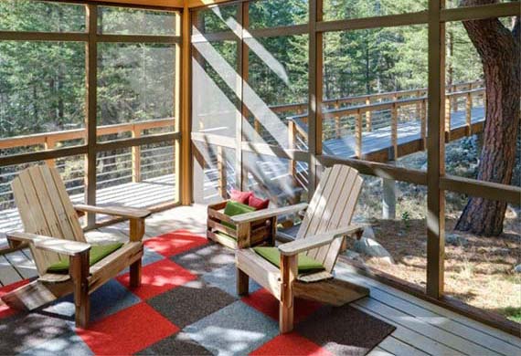 Mazama Village , east of Washington, DC, natural style of architectural design to appreciate 