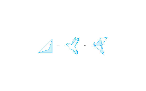 Foreign products of VI a ORIGAMI of 18P design process diagram 