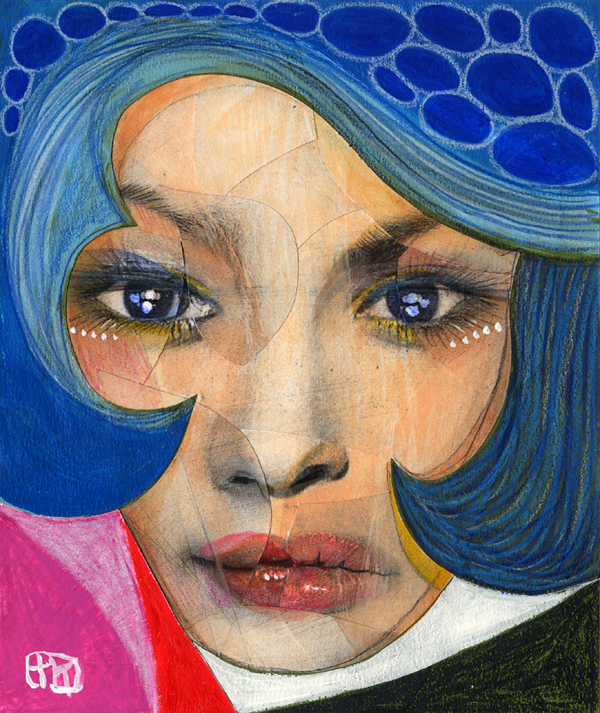 TAKAHIRO KIMURA--Recent Broken Faces高弘木村-最近的碎面-肖像插画 