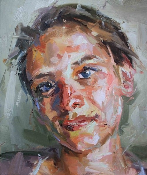 Foreign a pretty color style portrait painting appreciation 