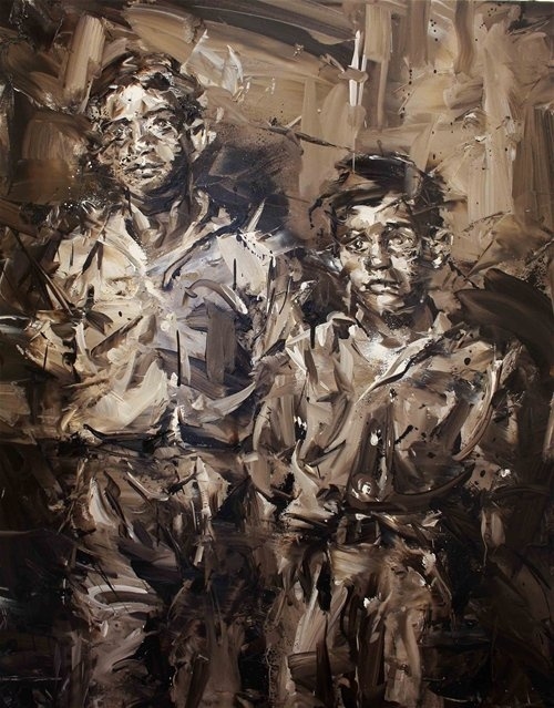 Foreign a pretty color style portrait painting appreciation 
