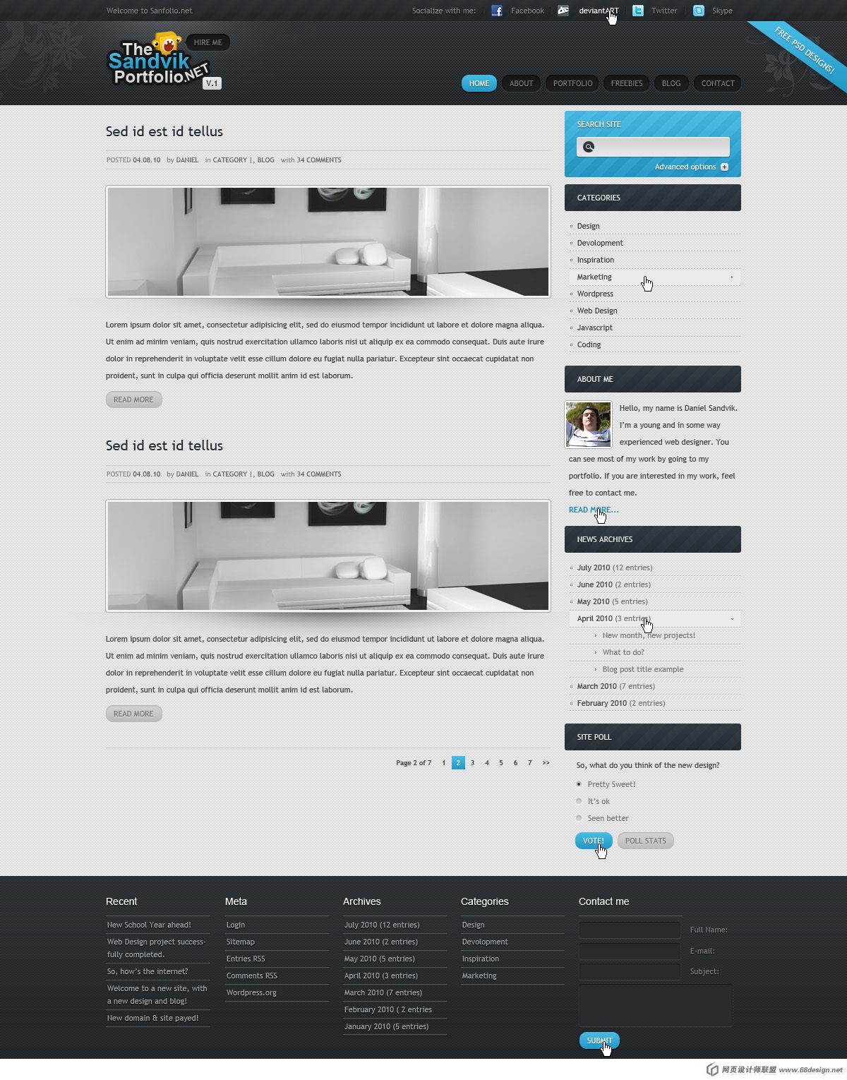 16 Norway Revoken concise style white / Grey / Black webpage works appreciation 