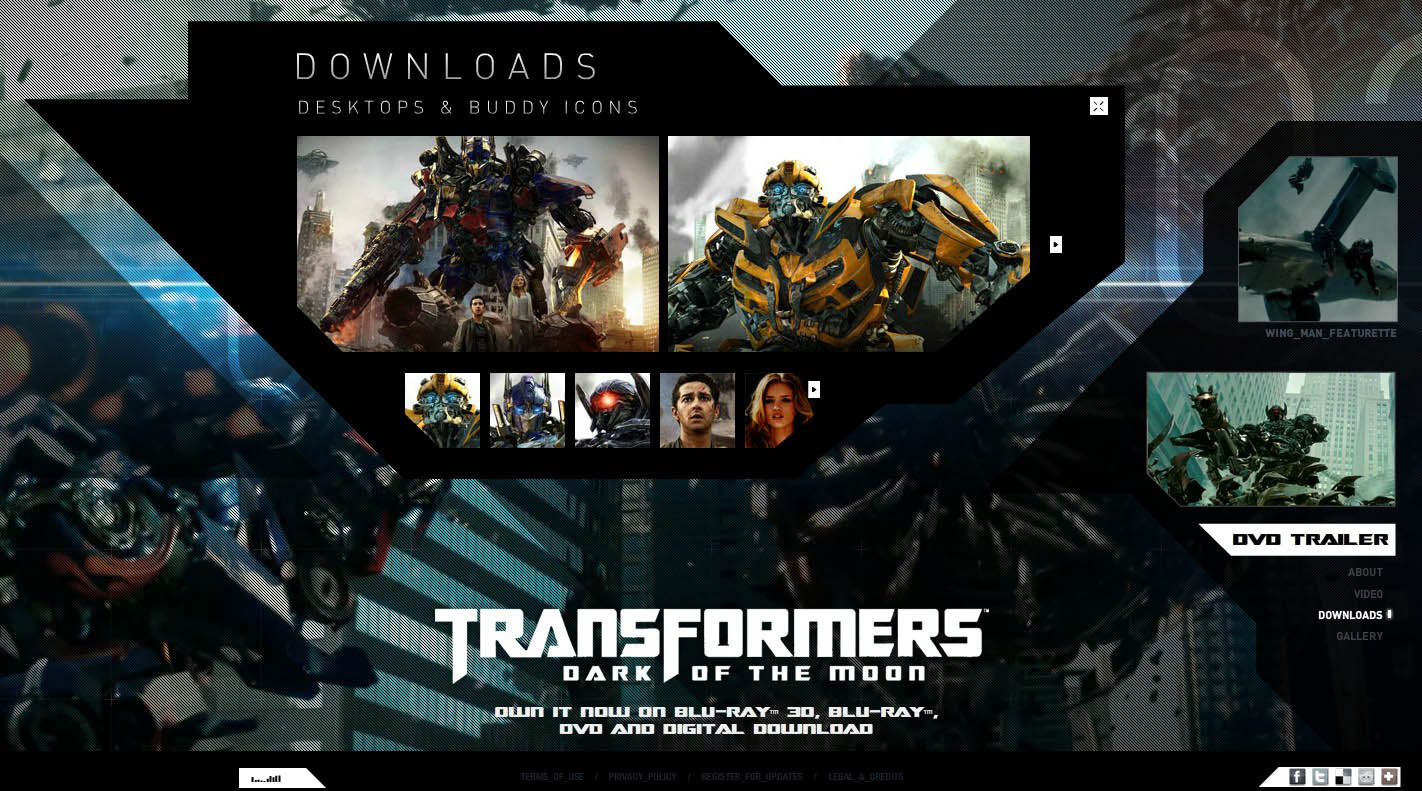 RTANSFORMER Transformers 3 official website Flash webpage design appreciation 1440 HD 