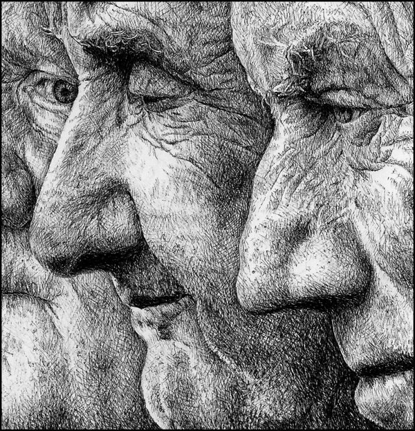 Heikki Leis from full of creative portrait painting pen hand-painted works appreciation 
