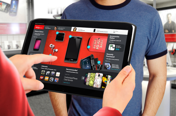 Verizon Wireless concise foreign red VI and graphic applications / UI webpage / design 