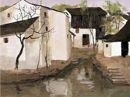 Chinese painter Wu Guanzhong works 113P