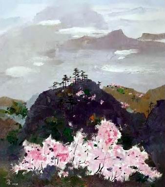 Chinese painter Wu Guanzhong works 113P