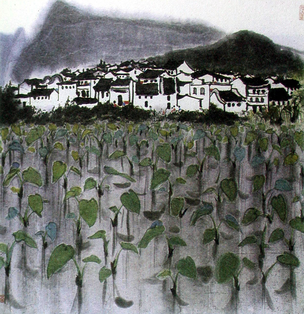 Chinese painter Wu Guanzhong works 113P