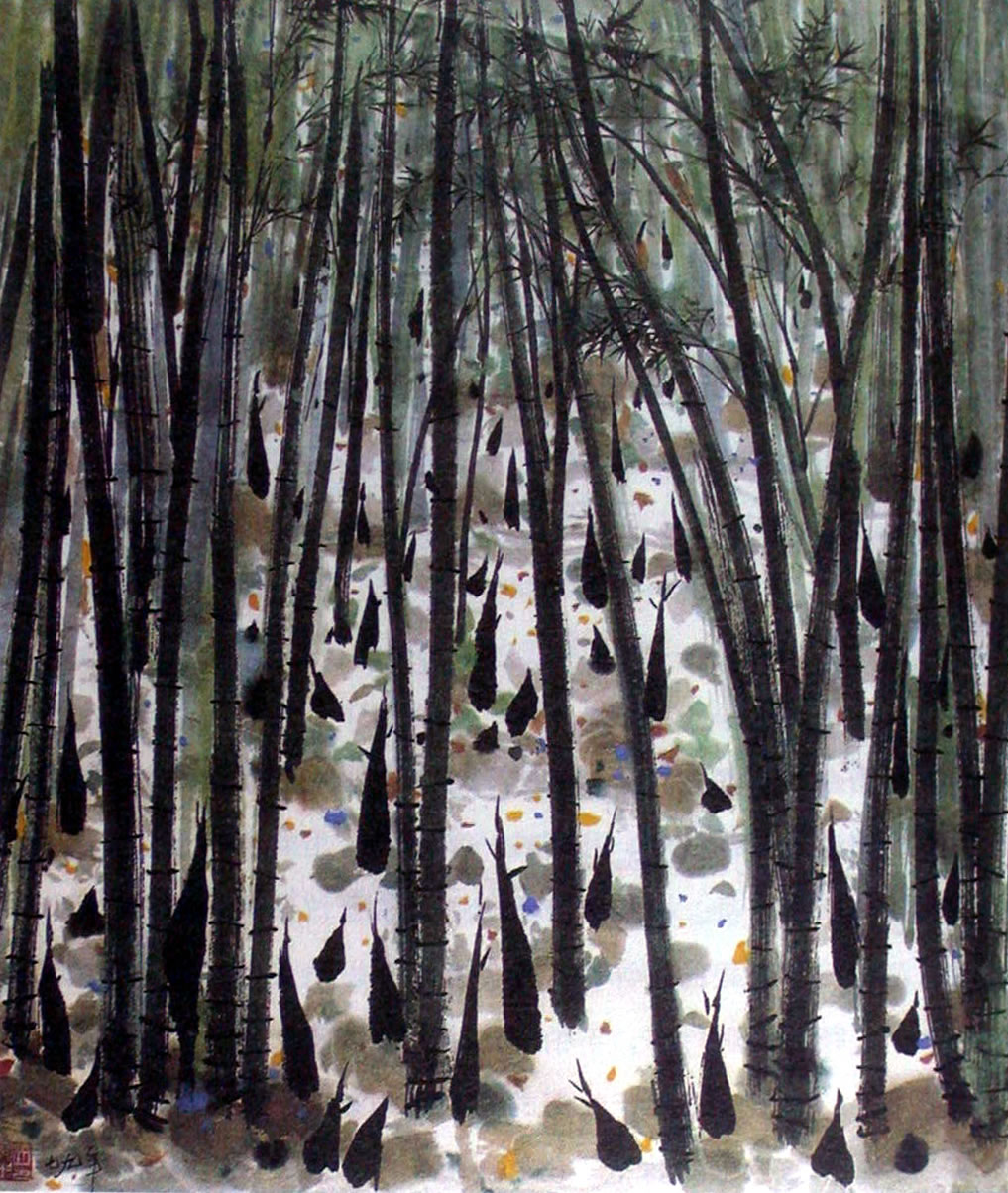 Chinese painter Wu Guanzhong works 113P