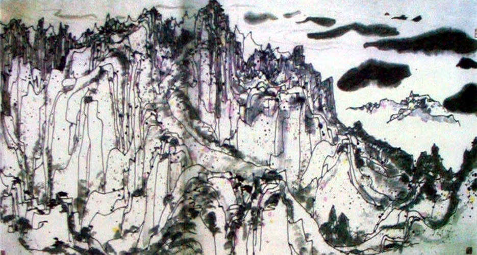 Chinese painter Wu Guanzhong works 113P