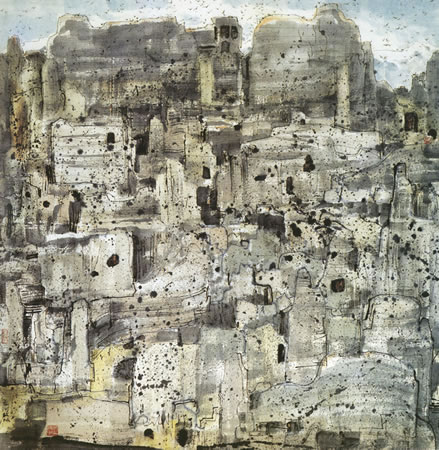 Chinese painter Wu Guanzhong works 113P