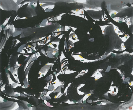 Chinese painter Wu Guanzhong works 113P