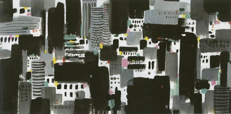 Chinese painter Wu Guanzhong works 113P