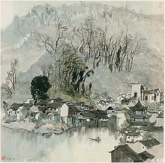 Chinese painter Wu Guanzhong works 113P