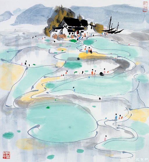 Chinese painter Wu Guanzhong works 113P