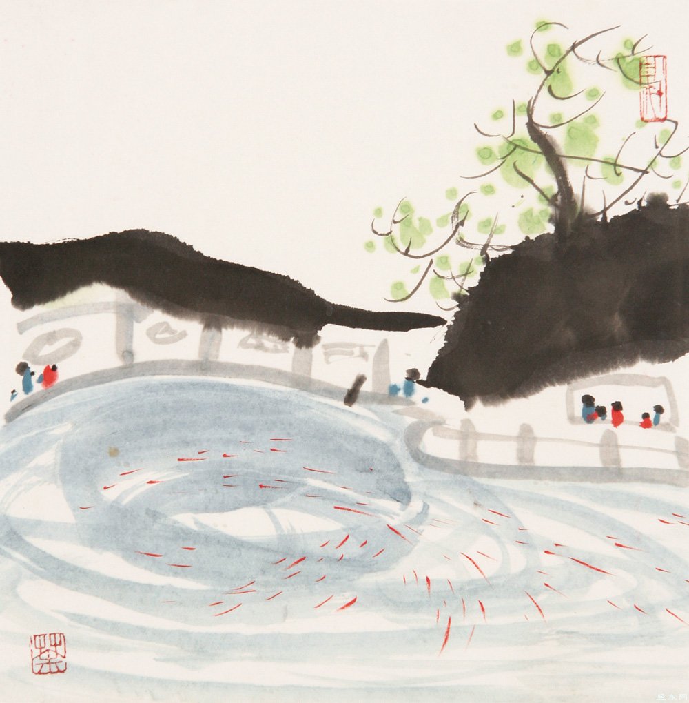 Chinese painter Wu Guanzhong works 113P