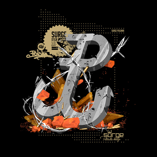 SURGE Collection 2012-EAGLE波兰鹰T恤图案设计欣赏
