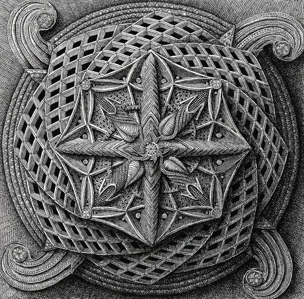 Fine Line Art精细线图形konahin复杂图案插画设计欣赏