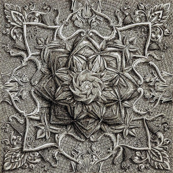 Fine Line Art精细线图形konahin复杂图案插画设计欣赏