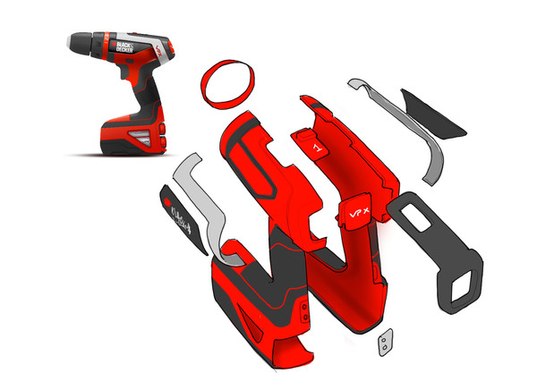 VPX drill电动工具/多功能电钻从手绘到效果图-国外工业设计