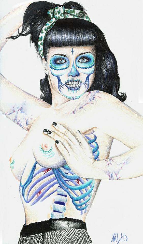 美女插画 国外