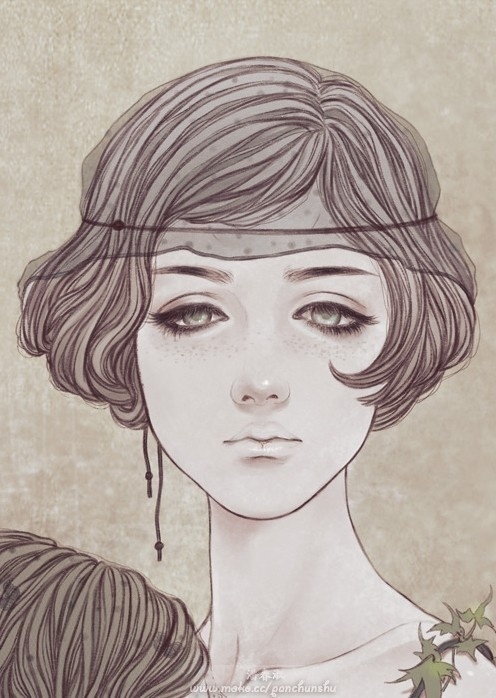 写实风格彩色铅笔女孩儿插画[6P] (4).jpg