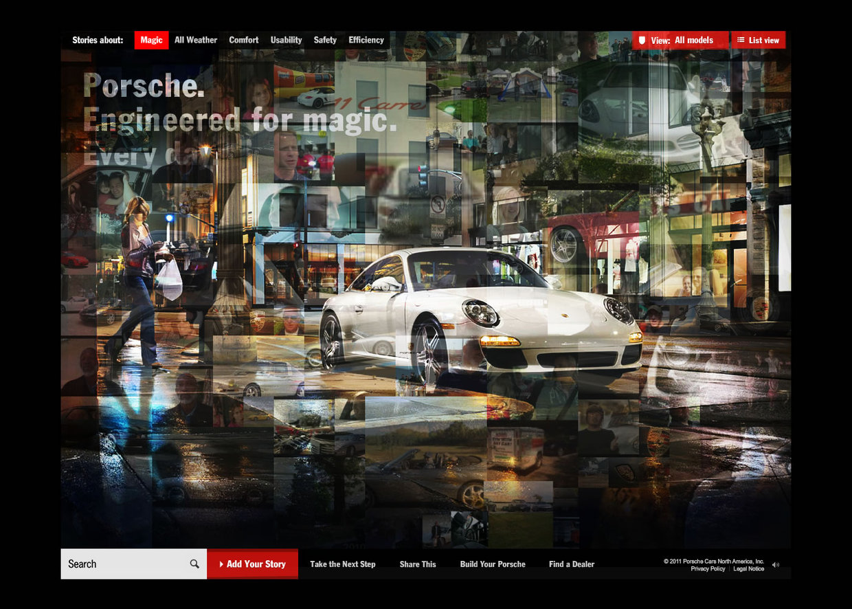 PORSCHE 保时捷凌乱透明拼图风格页面设计欣赏[8P] (6).jpg