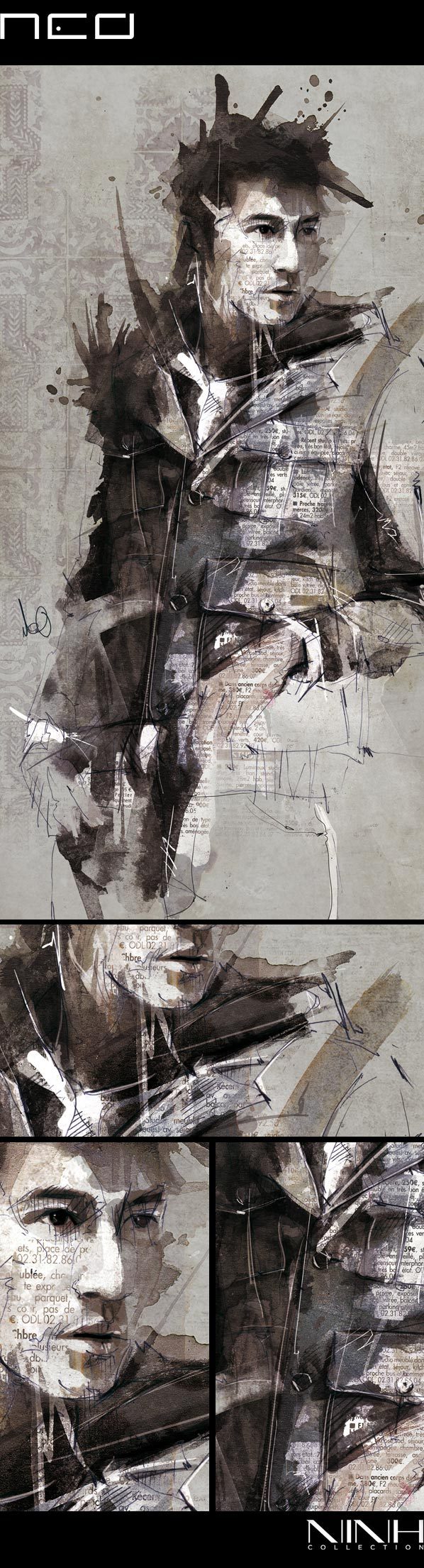 FLORIAN 牛皮纸上的颓废霸气男人肖像手绘插画[39P]A (18).jpg