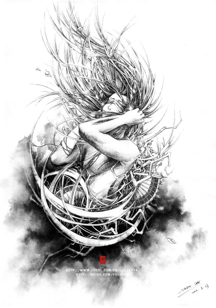 成都小帆-VIKI_LEE-《呓》系列手绘作品[56P] (43).jpg
