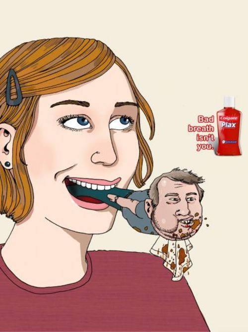 　　Colgate Plax漱口水广告：不想抽烟被人发现？不要早上未刷牙被人发现？不想偷吃重.jpg