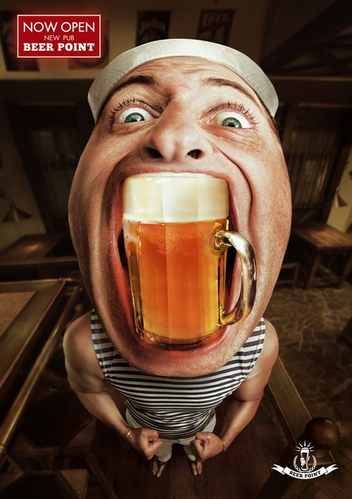 　　Beer Point Pub广告：这组广告很夺人眼球，尤其对于喜欢喝酒泡吧的人而言。兄弟，.jpg