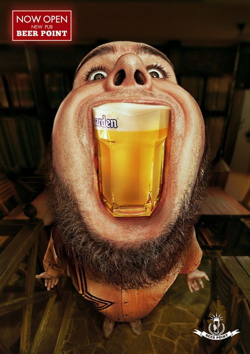 　　Beer Point Pub广告：这组广告很夺人眼球，尤其对于喜欢喝酒泡吧的人而言。兄弟，.jpg
