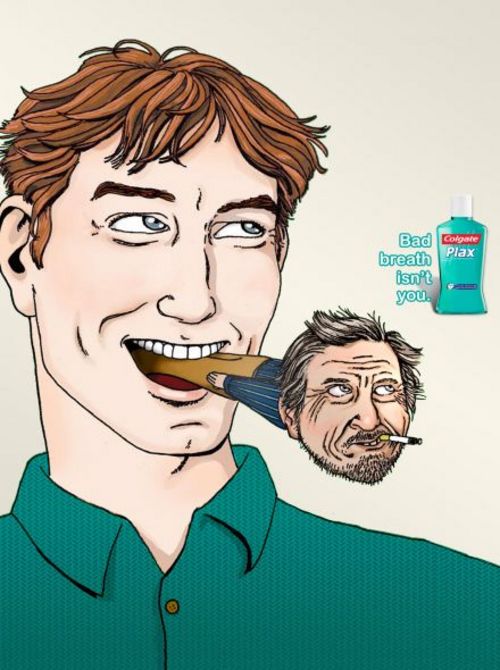 　　Colgate Plax漱口水广告：不想抽烟被人发现？不要早上未刷牙被人发现？不想偷吃重.jpg
