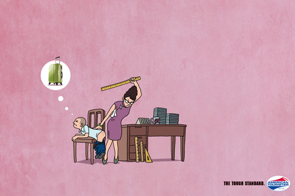 国际箱包品牌American Tourister(美国旅行者)系列插画广告.jpg