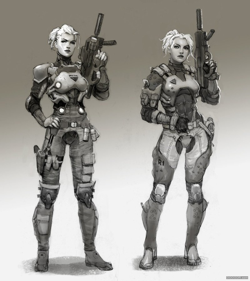 战争人物设定手绘线稿俄罗斯Alex Pascenko[高清80P] (15).jpg