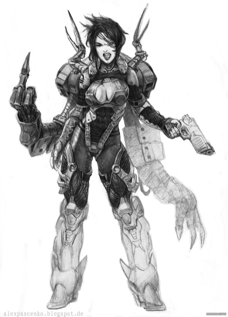 战争人物设定手绘线稿俄罗斯Alex Pascenko[高清80P] (47).jpg