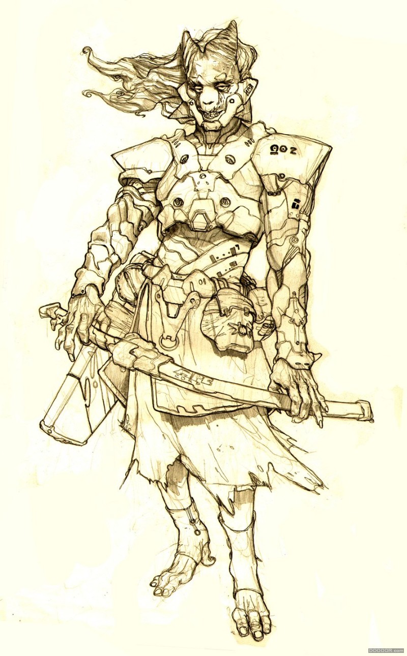 战争人物设定手绘线稿俄罗斯Alex Pascenko[高清80P] (75).jpg